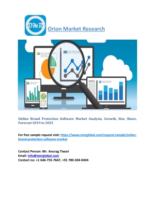 Online Brand Protection Software Market Analysis, Growth, Size, Share, Forecast 2019 to 2025