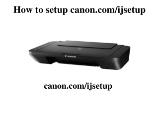 How to SetUp canon.com/ijsetup