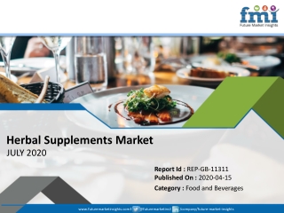 Global Herbal Supplements Market to Reflect a Modest CAGR of 10.6% Throughout 2020 – 2030