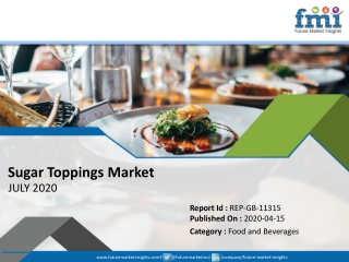 Sugar Toppings Market is projected to Reflect 5.3% CAGR throughout 2019 – 2029