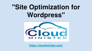 "Site Optimization for Wordpress"