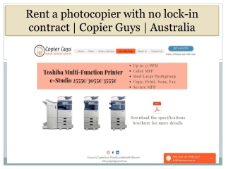 Copier Hire Gold Coast