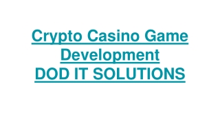 Crypto Casino Game Development | Ready-Made Clone Scripts