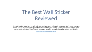 The Best Wall Sticker Reviewed