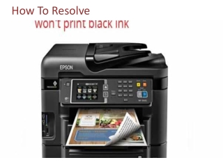 Steps To Fix Epson Printer Won't Print Black