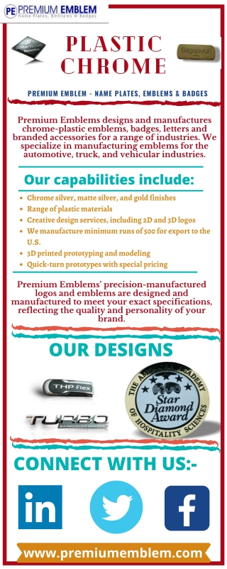 Premium Emblem | Best-Quality Plastic Name Plates & Badges