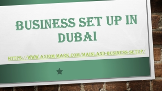 Business set up in Dubai