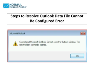 1-888-726-3195 Steps to Resolve Outlook Data File Cannot Be Configured Error