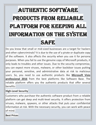 Microsoft Visio Professional 2016 | Softwarebase.uk