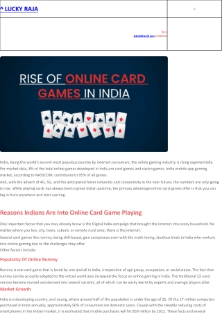 Rise Of Online Card Games In India