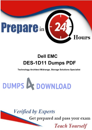 Updated EMC DES-1D11 Dumps | Authentic EMC Dumps PDF