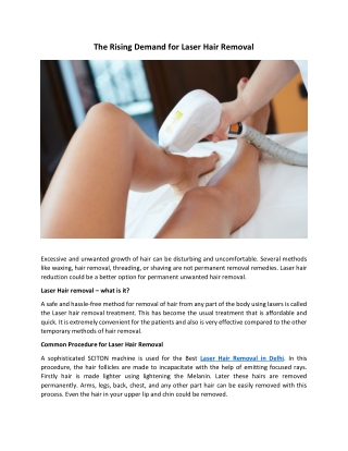 The Rising Demand for Laser Hair Removal