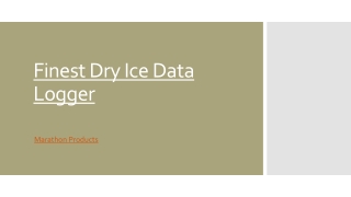 Finest Dry Ice Data Logger | Marathon Products