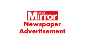 Mirror newspaper advertisement