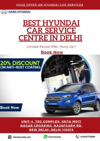 Huge offer on Hyundai car services