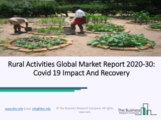 Global Rural Activities Market 2020 Analysis and Oulook Report Till 2030