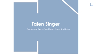 Talen Singer (Track Coach) - Founder of New Motion Fitness & Athletics