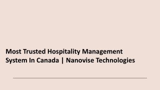 Hospitality Management Software | Backbone of Modern Hotels