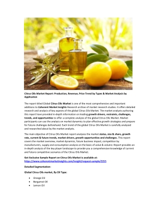 Citrus Oils Market