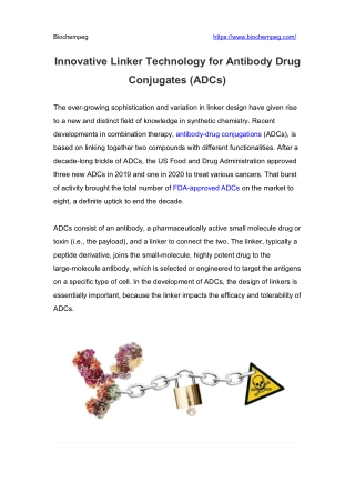 Innovative Linker Technology for Antibody Drug Conjugates (ADCs)