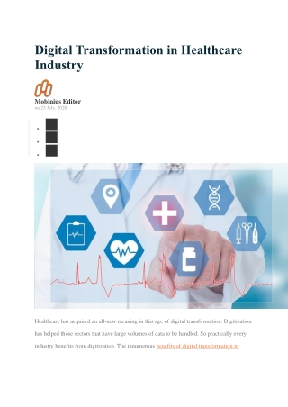 Digital Transformation in Healthcare Industry