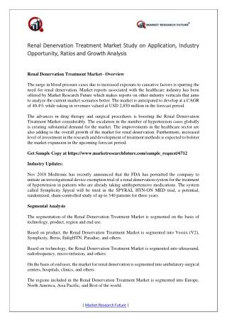 Renal Denervation Treatment Market Study on Application Research and Global Forecast To 2023 - Shortcut
