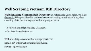 Web Scraping Vietnam B2B Directory