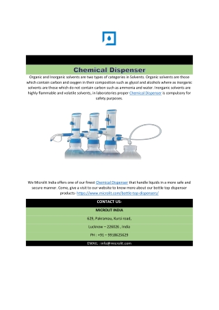 Chemical Dispenser