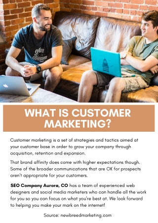 WHAT IS CUSTOMER MARKETING?