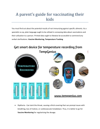 A parent’s guide for vaccinating their kids