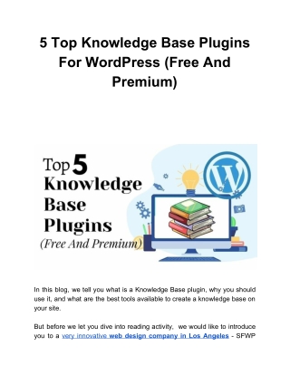 5 Top Knowledge Base Plugins For WordPress (Free And Premium)