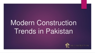 Modern Trends of Construction in 2020