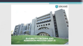 Marwadi University- Eligibility Criteria and Admission Process.