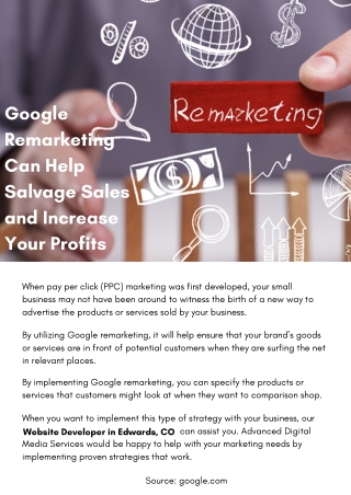 Google Remarketing Can Help Salvage Sales and Increase Your Profits