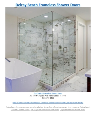 Delray Beach Frameless Shower Doors