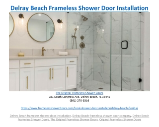 Delray Beach Frameless Shower Door Installation