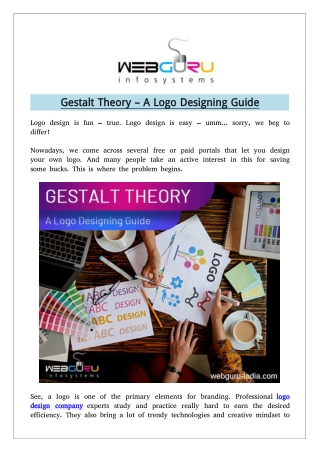 Gestalt Theory – A Logo Designing Guide