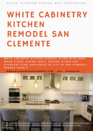 White Cabinetry Kitchen Remodel San Clemente