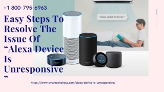 Alexa App says Device is Unresponsive 1-8007956963 Alexa Device Offline