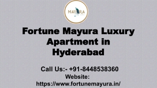 Book home in Fortune Mayura Bachupally