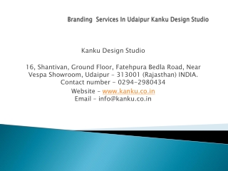 Branding  Services In Udaipur Kanku Design Studio