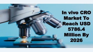 In vivo CRO Market  Outlooks 2020:  Size, growth rate,  Segmentation and Forecasts to 2027