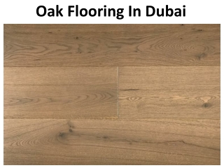 Oak Flooring Dubai