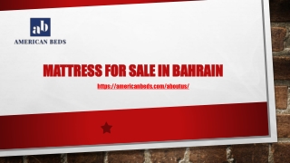 Mattress for sale in Bahrain