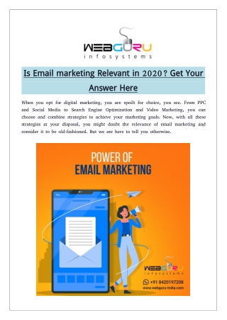 Is Email marketing Relevant in 2020? Get Your Answer Here