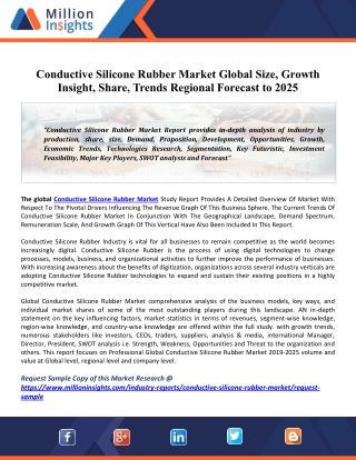 Conductive Silicone Rubber Market By 2025 Share, Industry Size, Segmentation & Opportunities