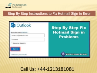 Call  1-9175805618 How To Fix Troubleshoot Hotmail Sign-in Error