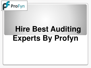 Hire CA for Auditing Online by Profyn