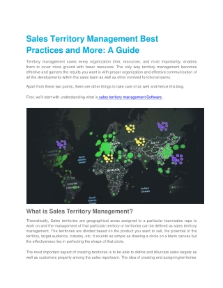 Sales Territory Management Best Practices and More: A Guide