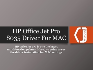 HP Office Jet Pro 8035 Driver For MAC